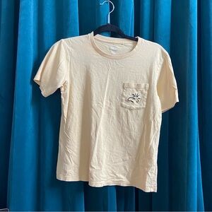Uniqlo Light Yellow T-Shirt with Pocket Design